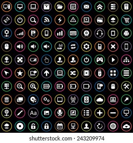 100 computer icons big universal set 