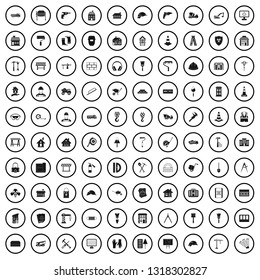 100 construction icons set in simple style for any design vector illustration