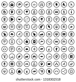 100 Contact Us Icons Set In Simple Style For Any Design Vector Illustration