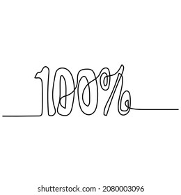 100% continuous line vector design