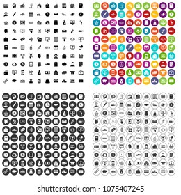 100 contribution icons set vector in 4 variant for any web design isolated on white