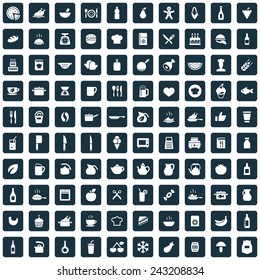 100 cooking icons big universal set 