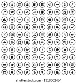 100 cooking icons set in simple style for any design vector illustration