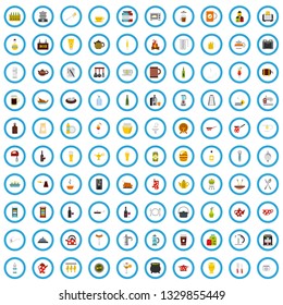 100 cookware icons set in flat style for any design vector illustration