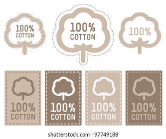 100% Cotton Icon Set