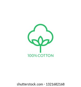 100% cotton icon. Vector illustration