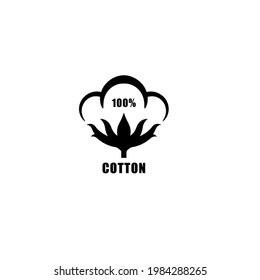 100% cotton icon vector illustration