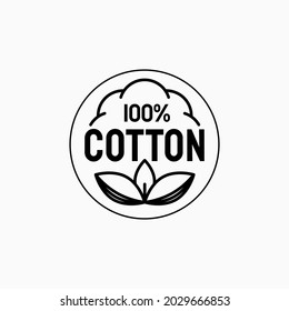 100 Cotton Icon Vector Illustration Isolated Stock Vector (Royalty Free ...