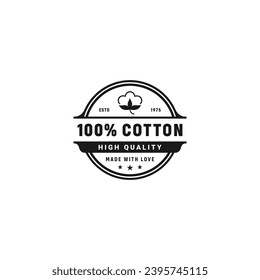 100% Cotton Label or 100% Cotton Logo Vector For Product. Best 100% Cotton logo for product packaging design element, print design, and more about 100% cotton.