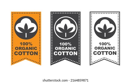 100 Cotton Icon Vector Illustration Stock Vector (Royalty Free