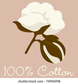 100% Cotton sign in vector format.