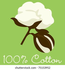 100% Cotton sign in vector format.