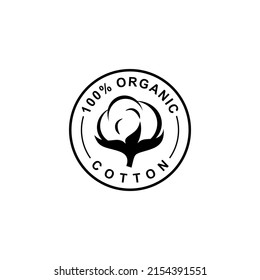 100 Cotton Symbol Design Icon Natural Stock Vector (Royalty Free ...