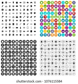 100 creative marketing icons set vector in 4 variant for any web design isolated on white