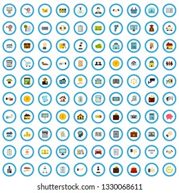 100 credit icons set in flat style for any design vector illustration