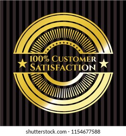 100% Customer Satisfaction gold emblem