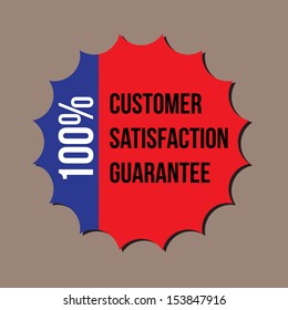 100% customer satisfaction guarantee, vector format