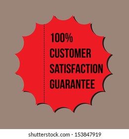 100% customer satisfaction guarantee, vector format
