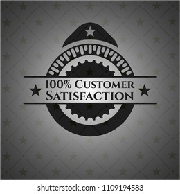  100% Customer Satisfaction realistic black emblem