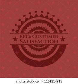 100% Customer Satisfaction red emblem