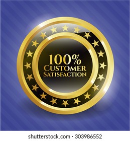 100% Customer Satisfaction shiny emblem