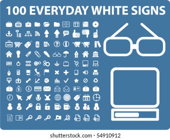 100 lindos signos diarios. vector