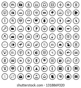 100 cyber security icons set in simple style for any design vector illustration