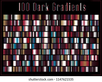 100 dark gradients, big set of simple blurred background