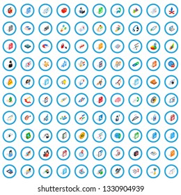100 database and cloud icons set in isometric 3d style for any design vector illustration