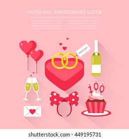 100 day anniversary layer set