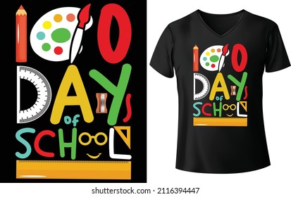 100 Day Of School T Shirt Design For Student