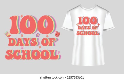 100 day of school t-shirt design vector Tshirt. 100 days of me, T-shirt design