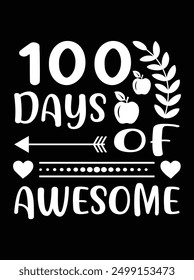 100 days of awesome EPS file for cutting machine. You can edit and print this vector art with EPS editor.