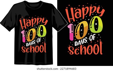 100 Days of Awesome T-Shirt Design. Funny T-Shirt Design. School T-Shirt. 100 Days Smarter T-Shirt. 100 Days Celebration T-Shir design