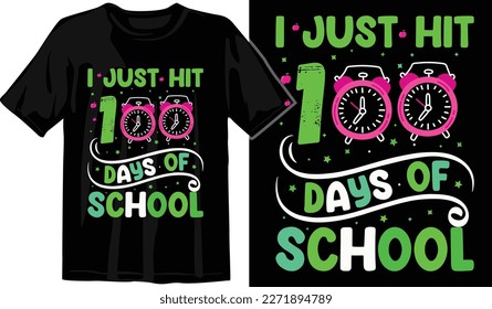 100 Days of Awesome T-Shirt Design. Funny T-Shirt Design. School T-Shirt. 100 Days Smarter T-Shirt. 100 Days Celebration T-Shir design