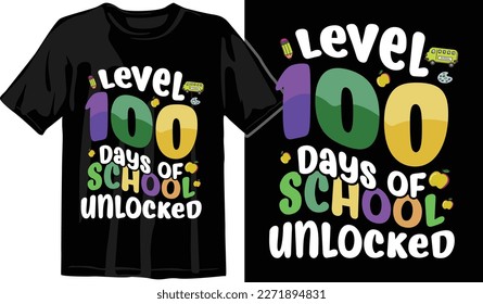 100 Days of Awesome T-Shirt Design. Funny T-Shirt Design. School T-Shirt. 100 Days Smarter T-Shirt. 100 Days Celebration T-Shir design