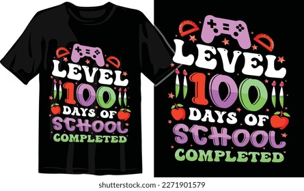 100 Days of Awesome T-Shirt Design. Funny T-Shirt Design. School T-Shirt. 100 Days Smarter T-Shirt. 100 Days Celebration T-Shir design
