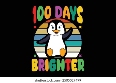 100 Days Brighter t shirt design