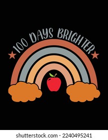 
100 TAGE BRIGHTER T-SHIRT-DESIGN