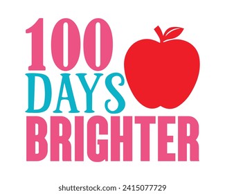 100 days brighter typography design