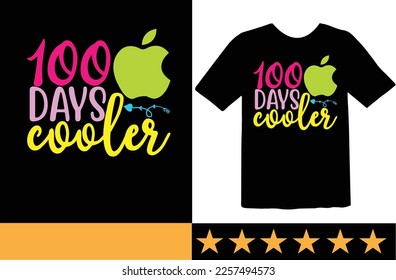 Diseño de camiseta de 100 días de enfriador svg