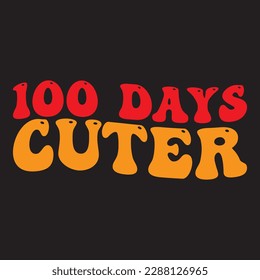 100 Days Cuter T-shirt Design Vector File