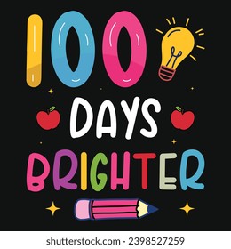 100 days Elementary school teaching tshirt design