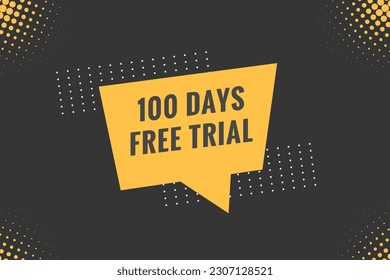 100 days Free trial Banner Design. 100 day free banner background