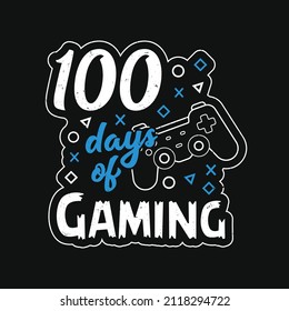 100 days of gaming t-shirt design