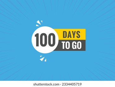 100 days to go countdown template. 100 day Countdown left days banner design