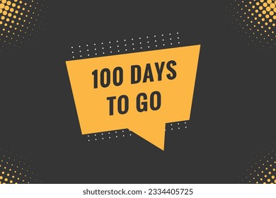 100 días para la plantilla de cuenta regresiva. 100 días Cuenta regresiva diseño de banner de los días de la izquierda