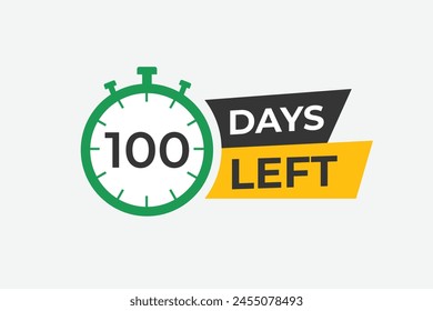 100 days to go countdown template. 100 day Countdown left days banner design. 100 Days left countdown timer