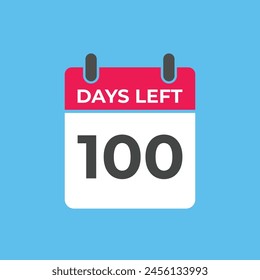 100 days to go countdown template. 100 day Countdown left days banner design. 100 Days left countdown timer