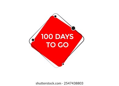 Noch 100 Tage, Icon, Stile, Timer, Countdown, Uhr, Zeit, Hintergrund, Vorlage, 100 Tage vor dem Start, Countdown, Sticker, Linkes Banner, Business, Verkauf, Label-Button
